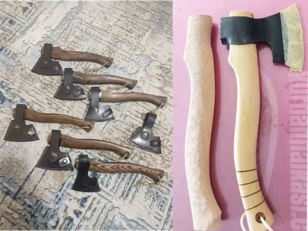 Taçlı Ergonomik Dişbudak Balta Sapı (38 cm) - Detay Görsel 1