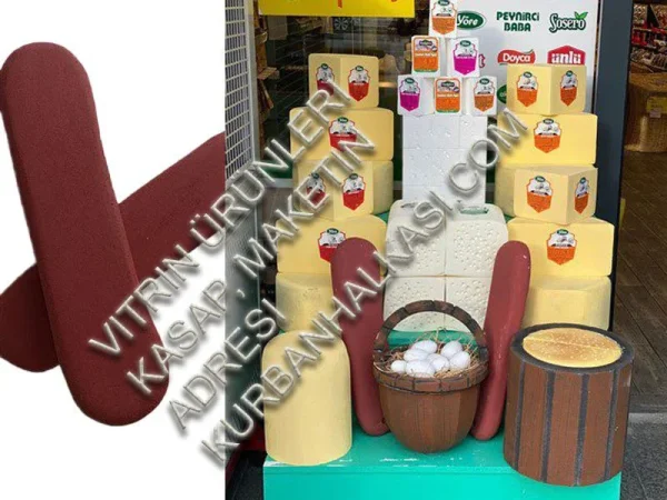 Kasap Vitrin Tipi Gerçekçi Sırt Pastırma Maketi - Detay Görsel 4