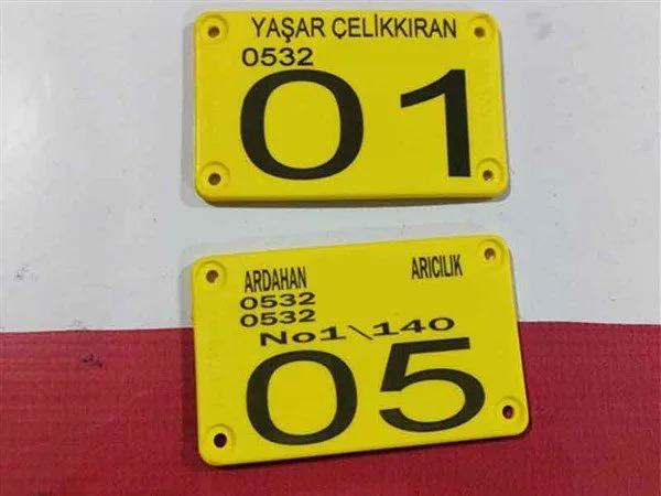 Çok Amaçlı Plastik Numaratör Plaka & Markalama Etiketi - Detay Görsel 3