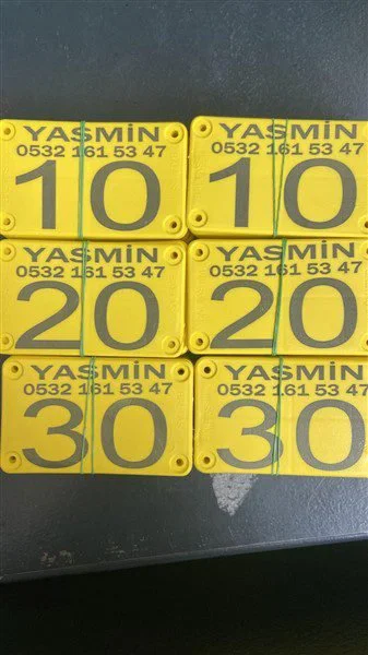 Çok Amaçlı Plastik Numaratör Plaka & Markalama Etiketi - Detay Görsel 2