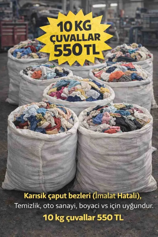 Endüstriyel Parça Silgi Bezi & Çaput Temizlik Bezi