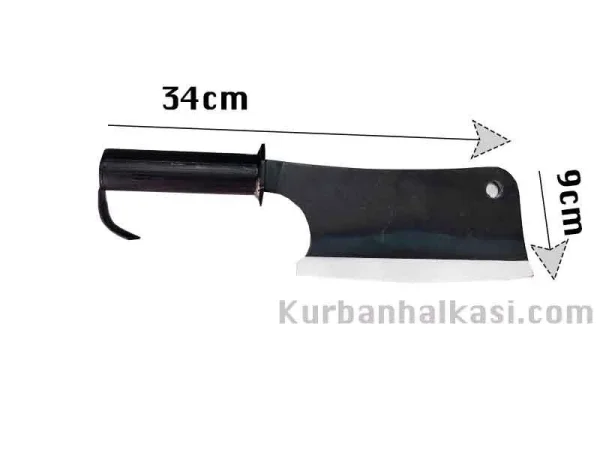 Ağır Hizmet Karbon Çelik Kasap Satırı - Detay Görsel 2