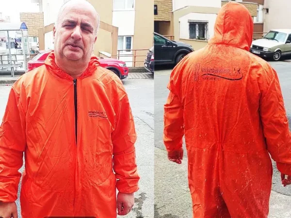 Su Geçirmez Yağmurluk Boy Tulumu - Detay Görsel 1