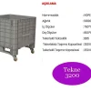 Tekerlekli Plastik Et ve Gıda Taşıma Kasası - Detay Görsel 5